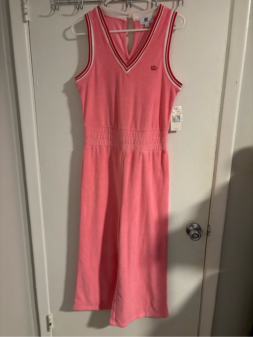 Juicy Couture Pink Terrycloth Sleeveless Jumpsuit Size Small NWT Y2K Style